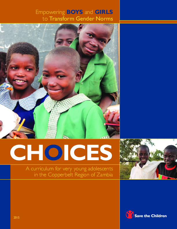 CHOICES: A curriculum for very young adolescents in the Copperbelt Region of Zambia